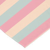 Pastel Kleuren Roze Perzik Blauwgroen Gestreepte S Korte Tafelloper (Hoek)