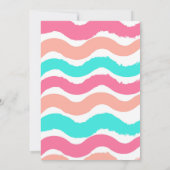 Pastel kleuren schilderij verjaardag uitnodiging (Achterkant)