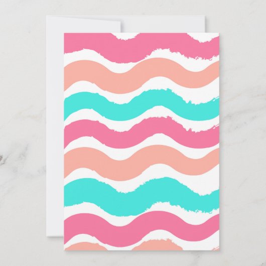 Pastel kleuren schilderij verjaardag uitnodiging (Achterkant)