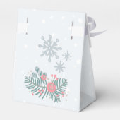 Pastel kleuren sneeuwbollig baby shower bedankdoosjes (Achterkant)