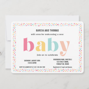 Pastel Kleuren Sweet Rainbow Baby shower Kaart