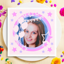Pastel Kleuren Verjaardagsfeestje Ingelijste Foto 