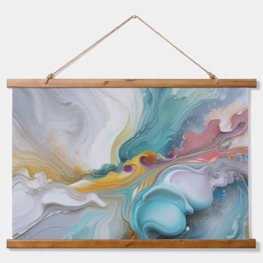 Pastel kleuren vloeiende kunst muur opknoping, hom hangend wandkleed (Voorkant)