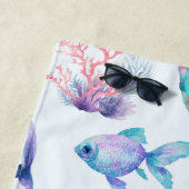 Pastel kleuren zee dieren patroon strandlaken (In situ)