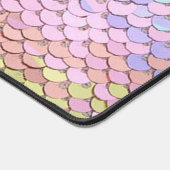 pastel kleuren zeemeermin faux sequin bureaumat (Hoek)
