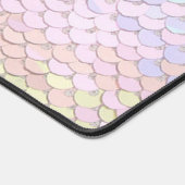 pastel kleuren zeemeermin schaal faux sequin bureaumat (Hoek)