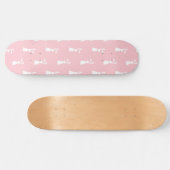Pastel Kleurenbundel Patroonroze achtergrond Persoonlijk Skateboard (Horizontaal)