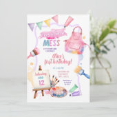 Pastel Kleurenjurk Voor Een Mess Verjaardagsfeest Kaart (Staand voorkant)