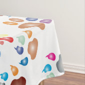 Pastel kleurenpoot afdrukken tafelkleed (Voorbeeld)