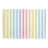 Pastel-kleurenregenboogstrips Kussensloop (Achterkant)