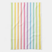 Pastel-kleurenregenboogstrips Theedoek (Verticaal)