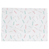 Pastel Kleurige Spikkels Wit Groot Cadeauzakje (Achterkant)