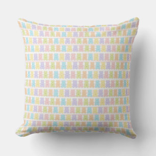 PASTEL KLEURIGE TEDDYBEREN & ZIG ZAG STREPEN KUSSEN