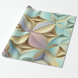 Pastel kleurpatroon 3D-effect Cadeaupapier