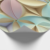 Pastel kleurpatroon 3D-effect Cadeaupapier (Hoek)