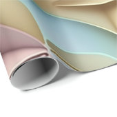 Pastel kleurpatroon 3D-effect Cadeaupapier (Rol Hoek)