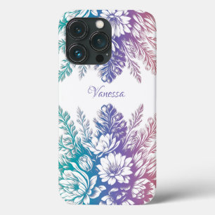 pastel kleurrijk Floral design Case-Mate iPhone Case