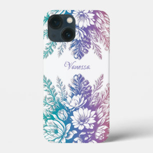  pastel kleurrijk Floral design Case-Mate iPhone Case