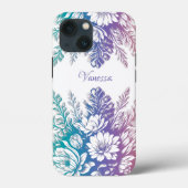 pastel kleurrijk Floral design Case-Mate iPhone Case (Achterkant)
