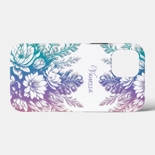  pastel kleurrijk Floral design Case-Mate iPhone Case (Achterkant (horizontaal))