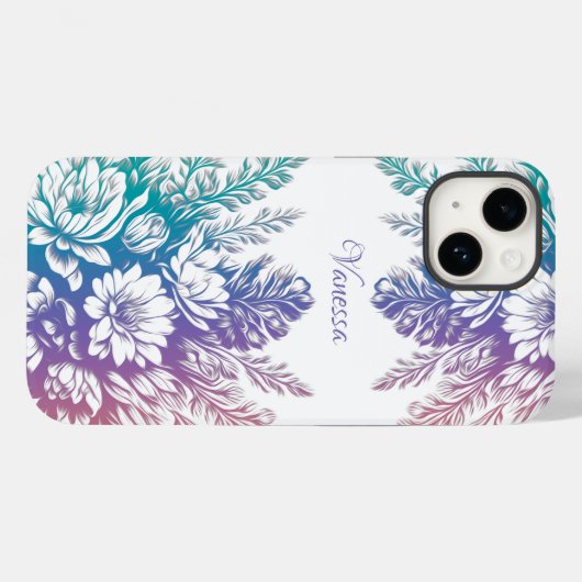 pastel kleurrijk Floral design Case-Mate iPhone Case (Achterkant (horizontaal))