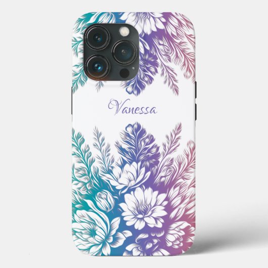  pastel kleurrijk Floral design Case-Mate iPhone Case (Achterkant)
