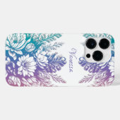  pastel kleurrijk Floral design iPhone Hoesje (Achterkant horizontaal)