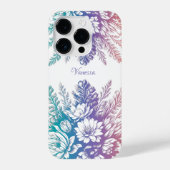  pastel kleurrijk Floral design iPhone Hoesje (Achterkant)