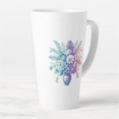  pastel kleurrijk Floral design Latte Mok (Rechterhoek)