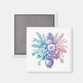 pastel kleurrijk Floral design Magneet (Voorkant / Achterkant)