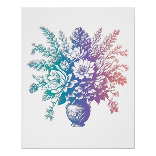 pastel kleurrijk Floral design Perfect Poster (Voorkant)