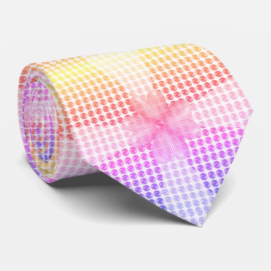 Pastel Kleurrijk Patroon Stropdas (Opgerold)