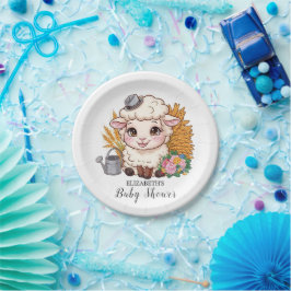 Pastel Kleurrijk Schaap Baby shower Papieren Bordje