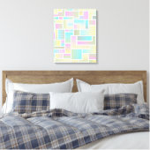 Pastel Kleurrijke Abstract Art Wall Canvas Afdruk (Insitu (Slaapkamer))