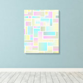 Pastel Kleurrijke Abstract Art Wall Canvas Afdruk (Insitu (Houten vloer))