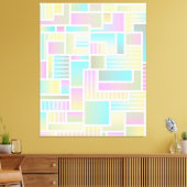 Pastel Kleurrijke Abstract Art Wall Canvas Afdruk (Insitu (Woonkamer))