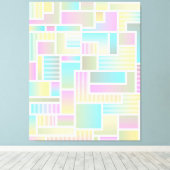 Pastel Kleurrijke Abstract Art Wall Canvas Afdruk (Insitu (Houten vloer))