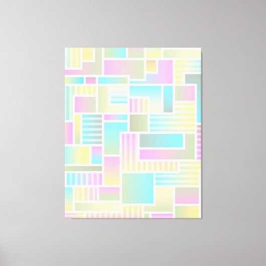 Pastel Kleurrijke Abstract Art Wall Canvas Afdruk (Voorkant)