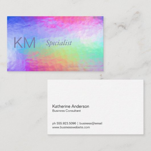 Pastel Kleurrijke Achtergrond | Regenboog Stijlvol Visitekaartje (Voorkant / Achterkant)