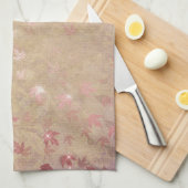 Pastel Kleurrijke bladeren Keukenhanddoek (Quarter Fold)