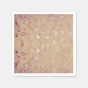 Pastel kleurrijke bladeren servet