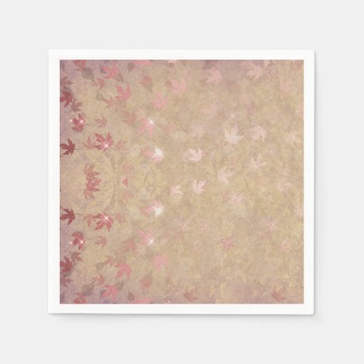 Pastel kleurrijke bladeren servet (Voorkant)