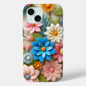 Pastel kleurrijke bloem Case-Mate iPhone case (Achterkant)
