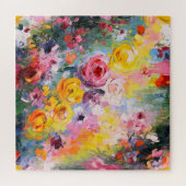 Pastel Kleurrijke Bloem Puzzel (Horizontaal)