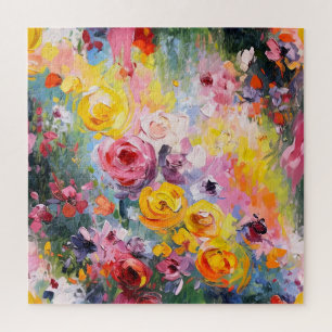 Pastel Kleurrijke Bloem Puzzel