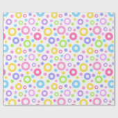 Pastel Kleurrijke Cirkels Cadeaupapier (Vlak)