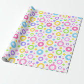 Pastel Kleurrijke Cirkels Cadeaupapier (Uitgerold)