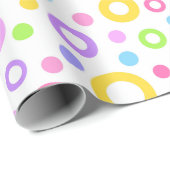 Pastel Kleurrijke Cirkels Cadeaupapier (Rol Hoek)