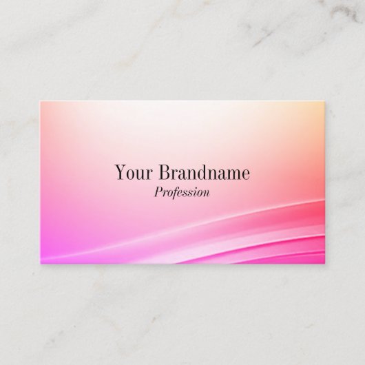  pastel kleurrijke gebogen decor Logo QR-code Visitekaartje (Voorkant)