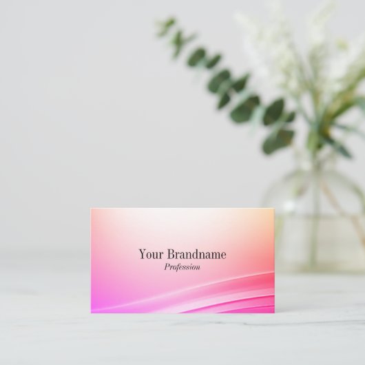 pastel kleurrijke gebogen decor met QR-code Visitekaartje (Staand voorkant)